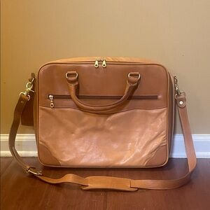 Wilsons Leather Two-Tone Laptop Bag